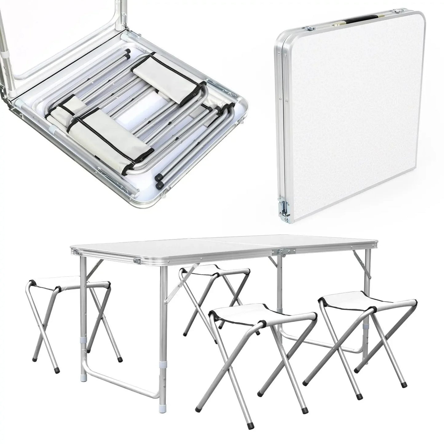 table pliante camping blanche