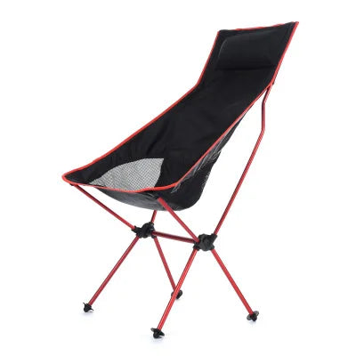 chaise pliante camping rouge