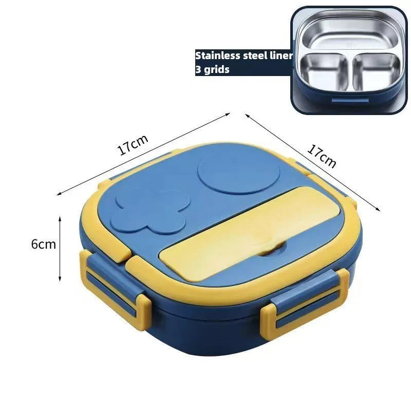 lunch box enfant bleu trois compartiment