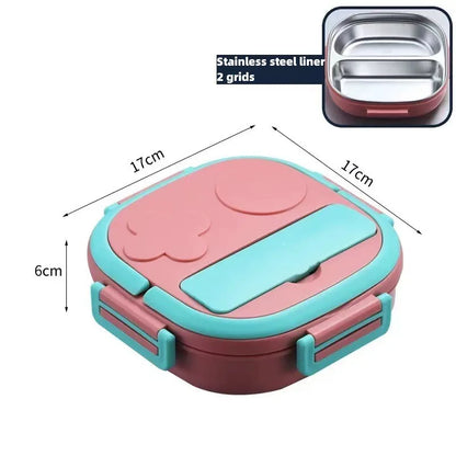 lunch box enfant rose 2 compartiment