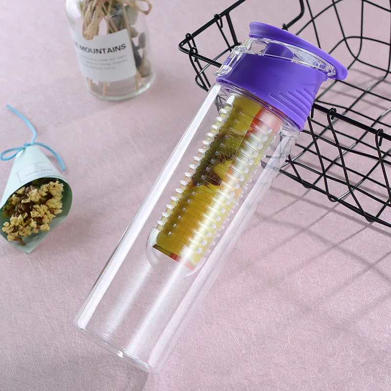 gourde plastique infuseur violet