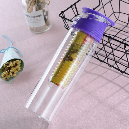 gourde plastique infuseur violet