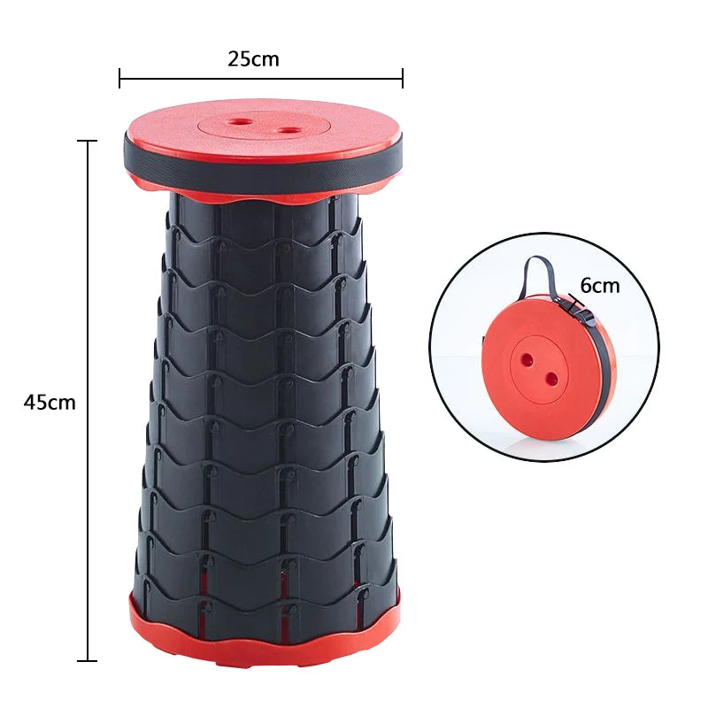 tabouret-pliant-camping-rouge