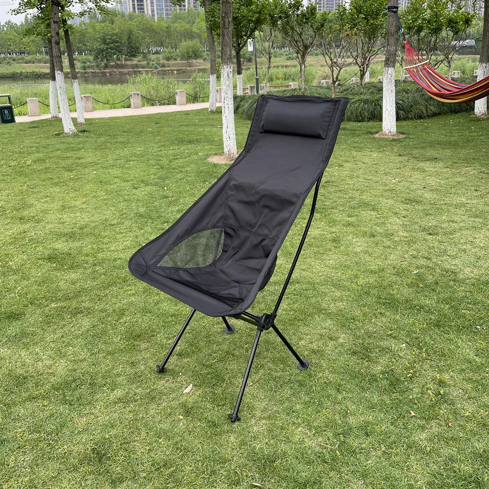 chaise pliante camping noir