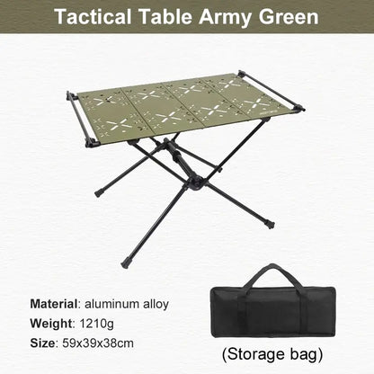 table camping pliante vert armée