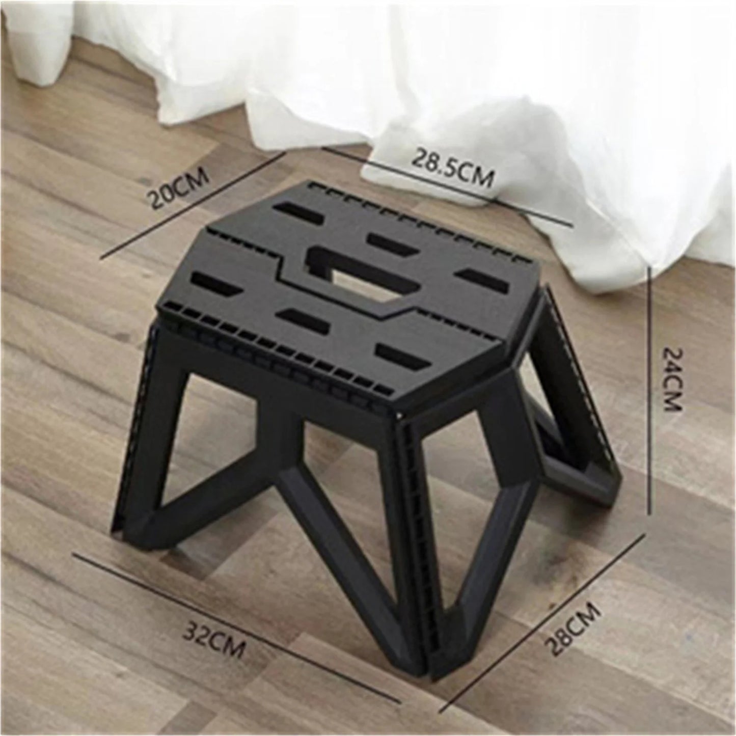 tabouret plastique portable noir