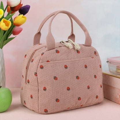 Sac Isotherme Repas -Velours Côtelé